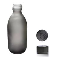 300ml Šedá Skleněná Lékovka - Bez Uzávěru