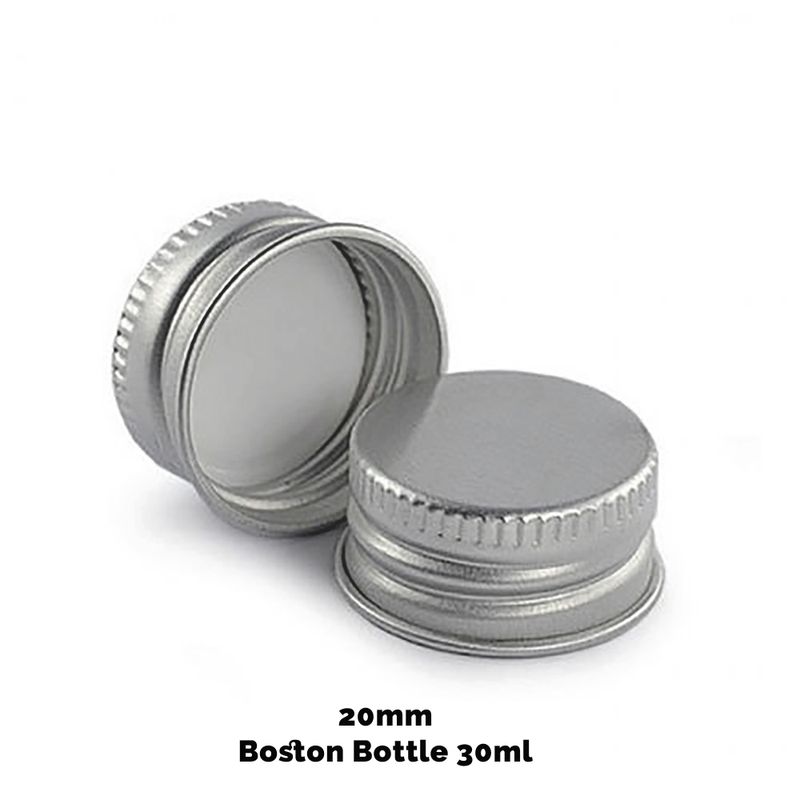 Uzávěr pro Jantarovou Bostonskou Lahev (pro 30ml & 60ml) - Hliníkový 20mm
