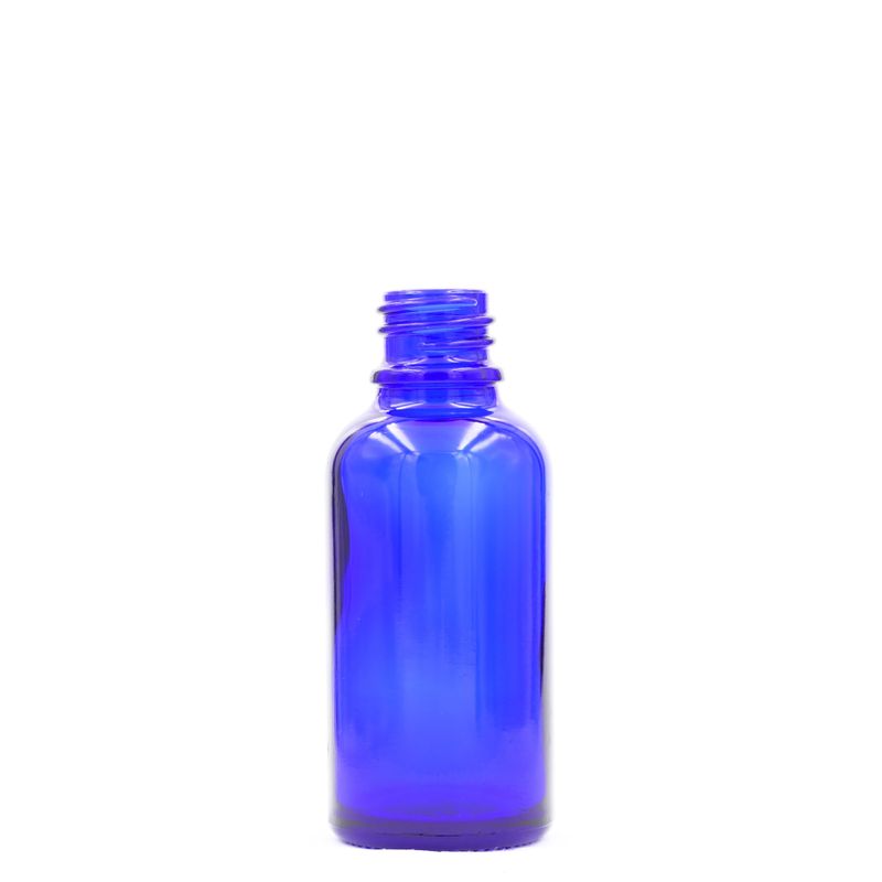 5ml Modrá Skleněná Lahvička - Bez Uzávěru