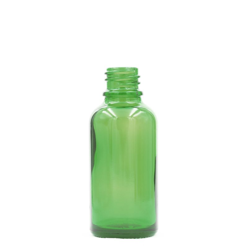 10ml Zelená Skleněná Lahvička - Bez Uzávěru