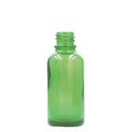 15ml Zelená Skleněná Lahvička - Bez Uzávěru
