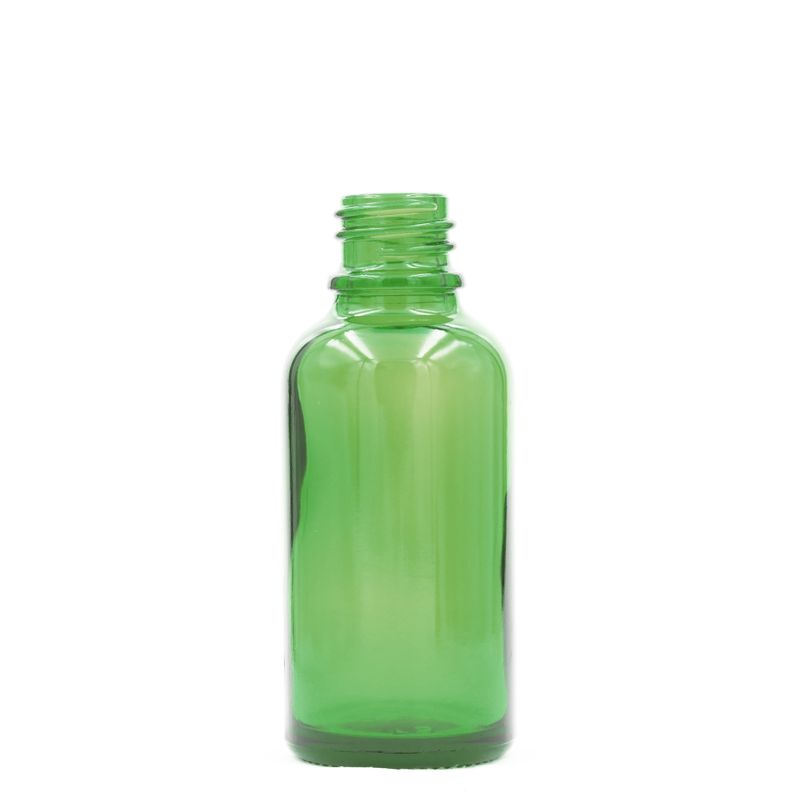15ml Zelená Skleněná Lahvička - Bez Uzávěru