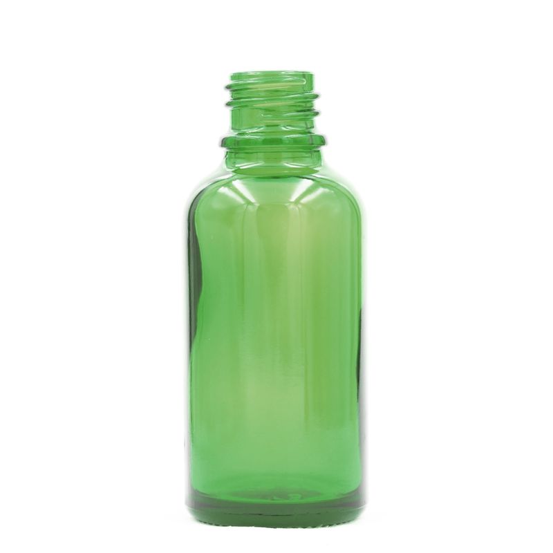 50ml Zelená Skleněná Lahvička - Bez Uzávěru