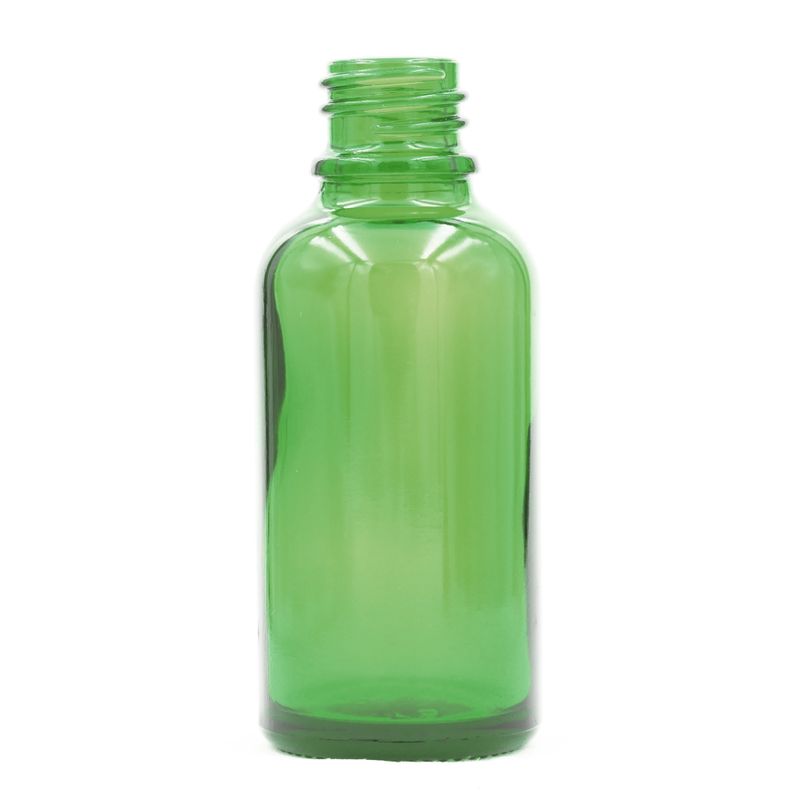 100ml Zelená Skleněná Lahvička - Bez Uzávěru
