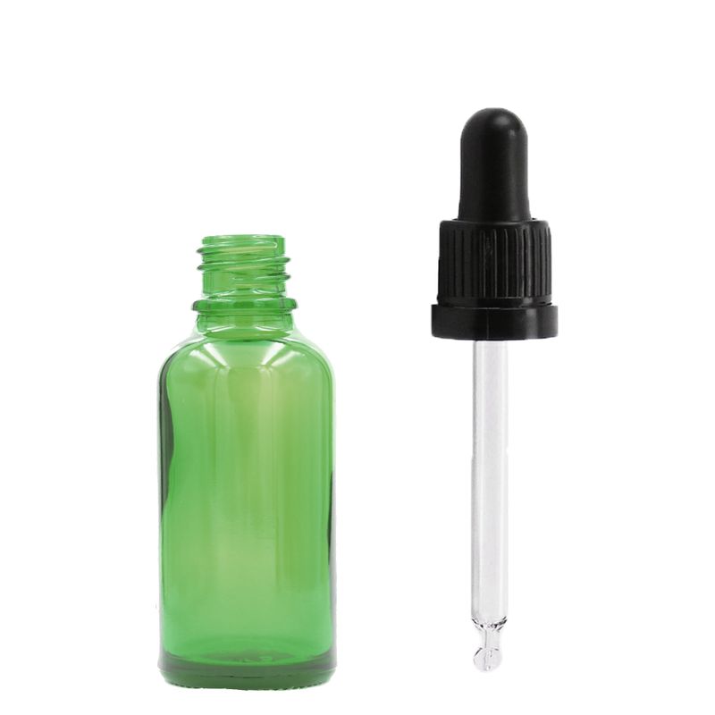 5ml Zelená Skleněná Lahvička - Bez Uzávěru