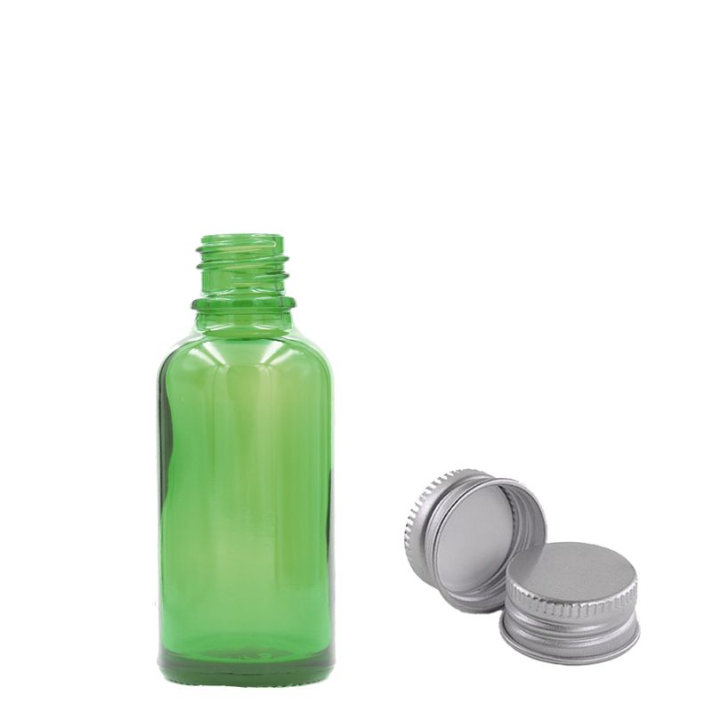 5ml Zelená Skleněná Lahvička - Bez Uzávěru