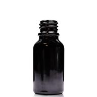 15ml Skleněná Lahvička z Černého Skla - Bez Uzávěru