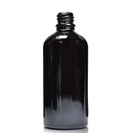 100ml Skleněná Lahvička z Černého Skla - Bez Uzávěru