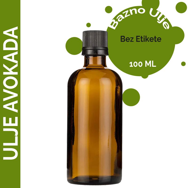 Avokádový Olej - 100 ml - Bez Etikety