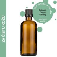 Masážní Olej - Čistá Pokožka - 100 ml - Bez Etikety