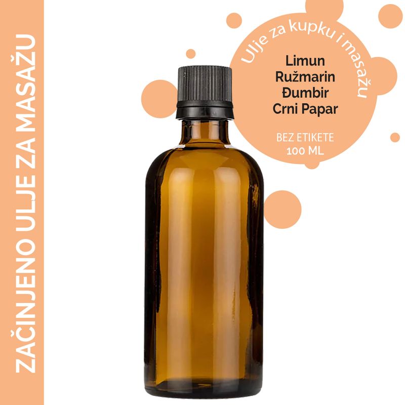 Masážní Olej - Kořenistá Směs - 100 ml - Bez Etikety