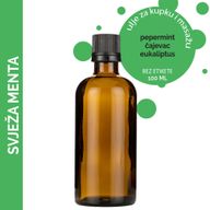 Masážní Olej - Svěží Máta - 100 ml - Bez Etikety
