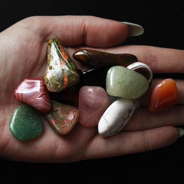 Velké Tromlované Kameny - Mix 500g