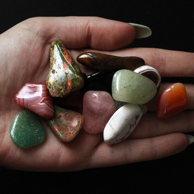 Velké Tromlované Kameny - Mix 500g