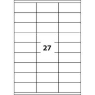 Tisk etikety 63,5x29,6 bílé /27 et./balení 100 listů