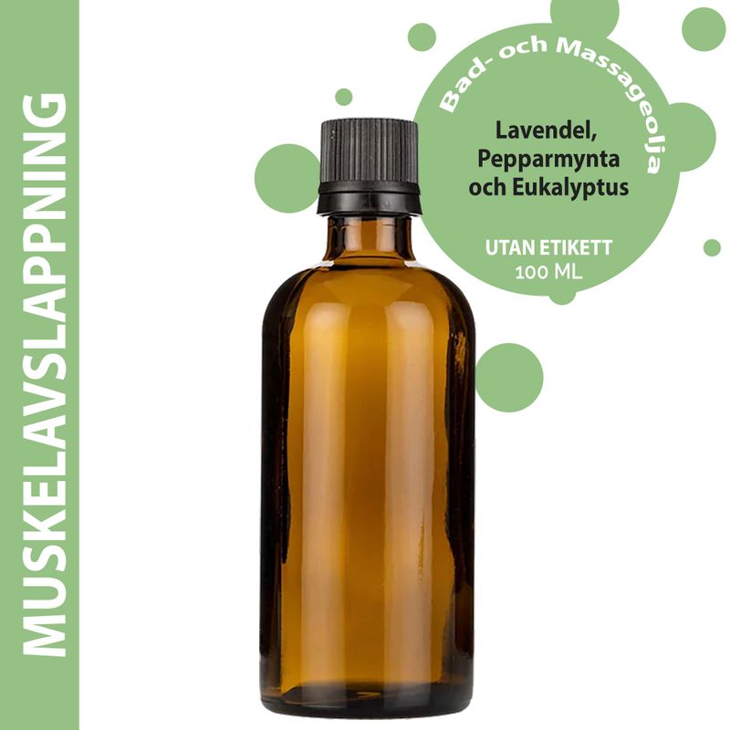 Masážní Olej na Uvolnění Svalů - 100 ml - Bez Etikety