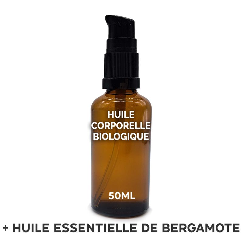 Organický Tělový Olej 50ml - Bergamot - Bez Etikety