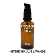 Organický Tělový Olej 50ml - Levandule - Bez Etikety