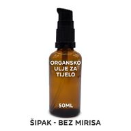 Organický Tělový Olej 50ml - Šípek (Bez Vůně) - Bez Etikety