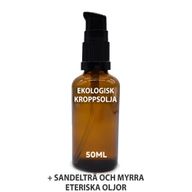 Organický Tělový Olej 50ml - Santalové Dřevo & Myrha - Bez Etikety