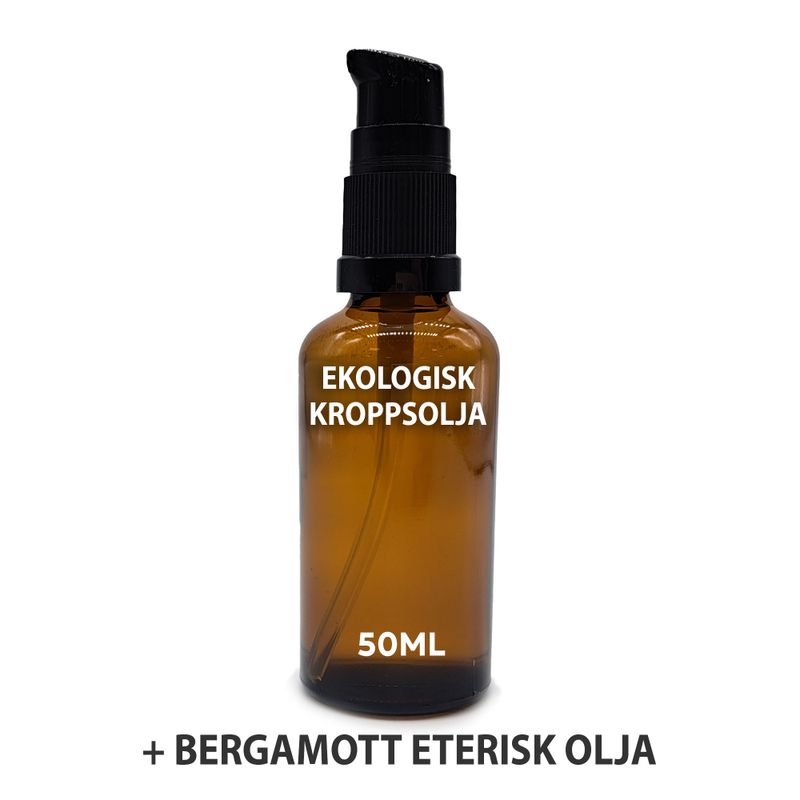 Organický Tělový Olej 50ml - Bergamot - Bez Etikety