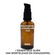 Organický Tělový Olej 50ml - Mrkev & Pomeranč - Bez Etikety