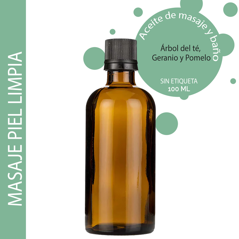 Masážní Olej - Čistá Pokožka - 100 ml - Bez Etikety