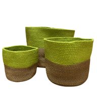 Malý úložný koš z bavlněné/jutové šňůry 15×15 cm – Pistáciová