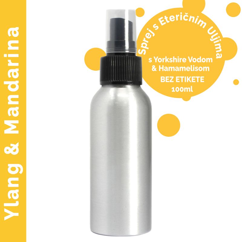 100ml Rozrašovač s Esenciálními Oleji - Ylang Ylang & Mandarinka - bez Etikety