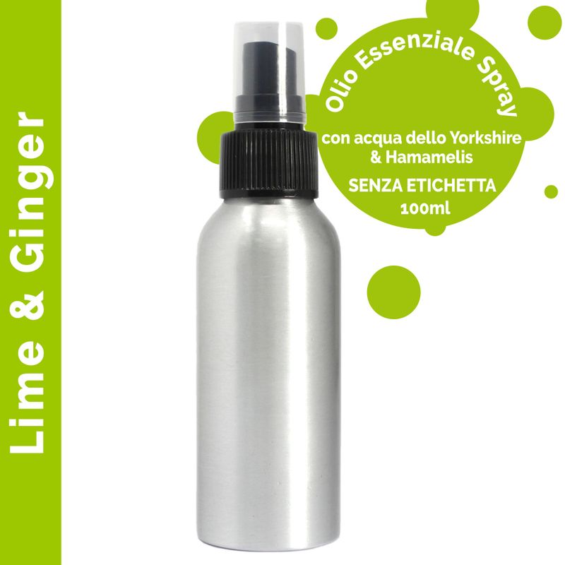 100ml Rozrašovač s Esenciálními Oleji - Limetka & Zázvor - bez Etikety