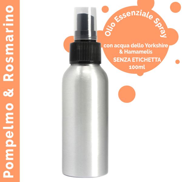 100ml Rozrašovač s Esenciálními Oleji - Graperfruit & Rozmarýn - bez Etikety