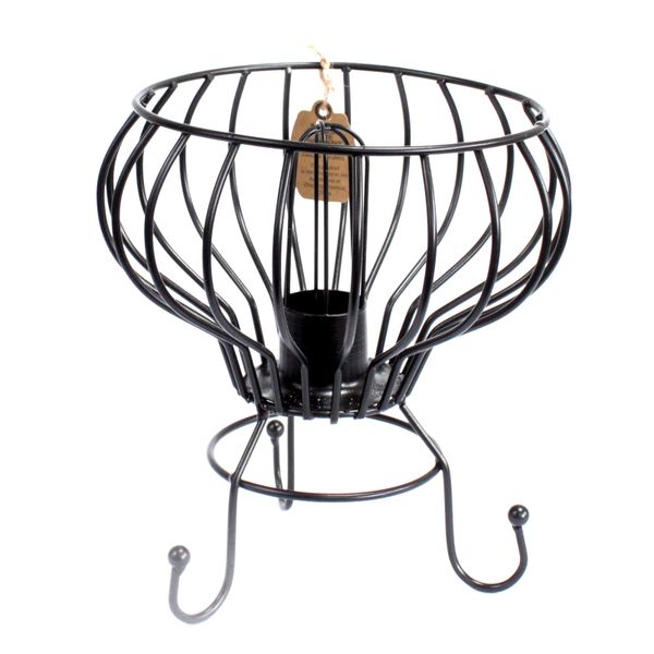 Nízká Industriální Lampa s Růžovou Himalájskou Solí