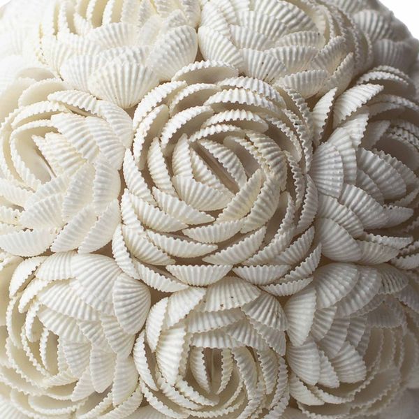 Boho Lampa z Mořských Mušlí - Glóbus Růží - 20cm