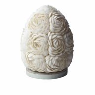 Boho Lampa z Mořských Mušlí - Ovál z Růží - 15cm