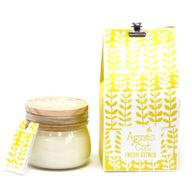 180g Sójová Svíčka v Uzavíratelné Sklenici - Dárkové Balení - Citrus