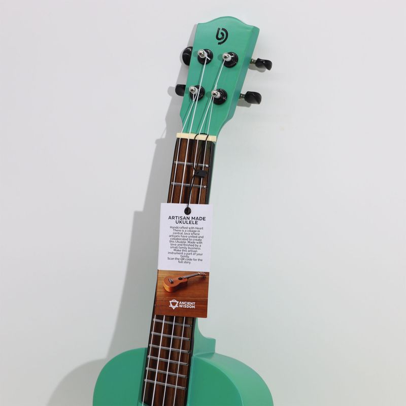 Ručně Vyráběné Ukulele - Modrý Sunburst Finish (4 Struny)