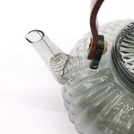 Skleněná Čajová Konvice - Uhlová Vroubkovaná Perla - 950ml
