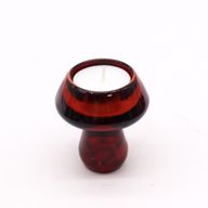 Oboustranný Svícen Hříb na Stolní / Čajovou Svíćku - Červená
