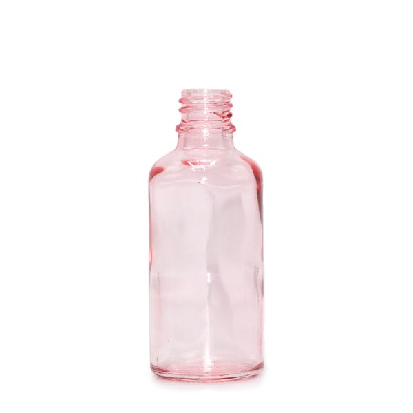 30ml Lahviča z Růžového Skla - Bez Uzávěru