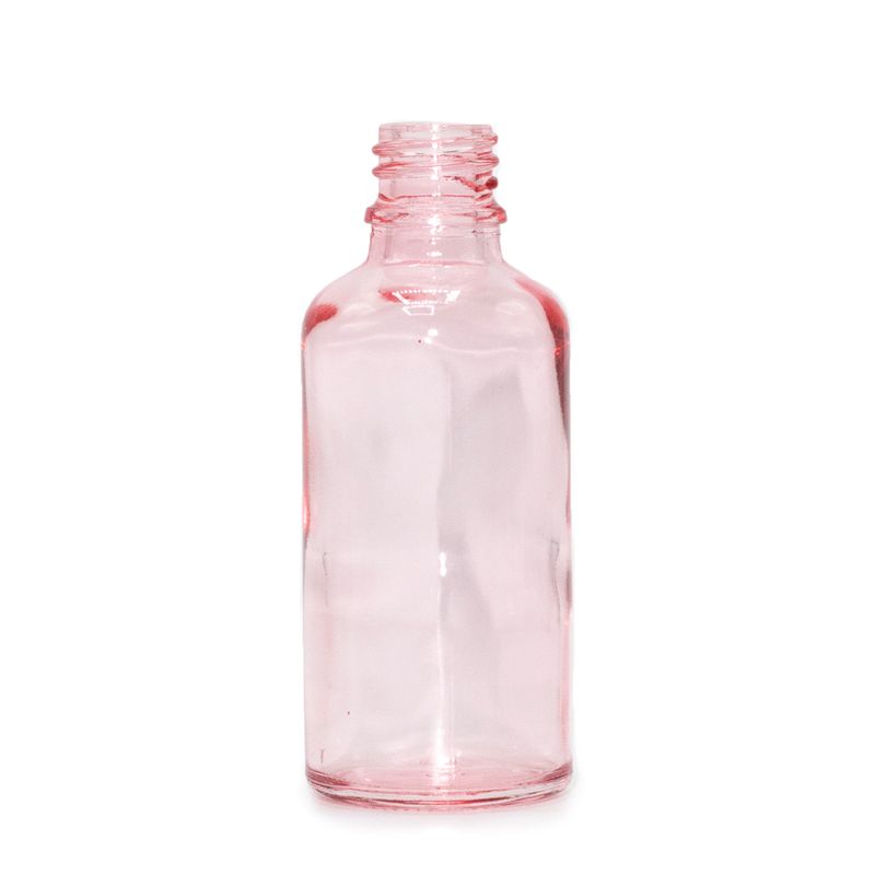 50ml Lahviča z Růžového Skla - Bez Uzávěru