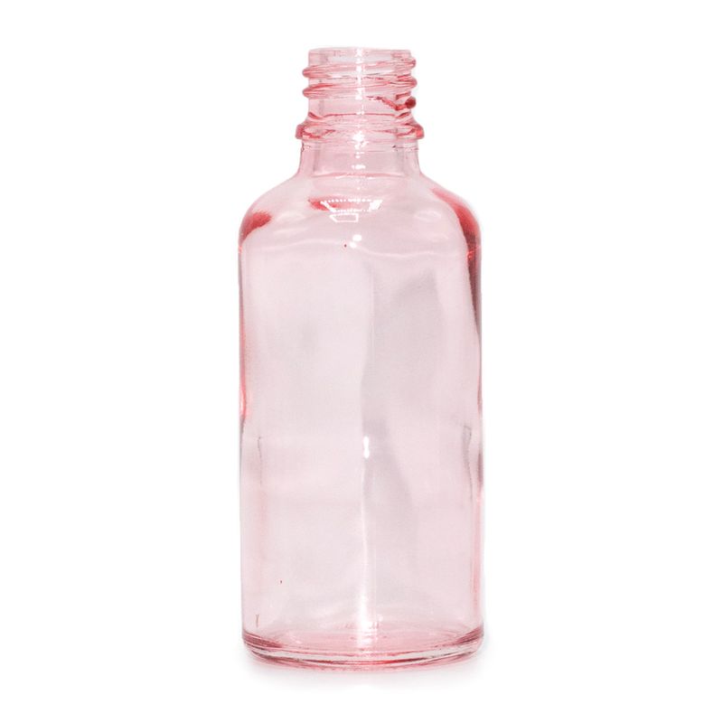 100ml Lahviča z Růžového Skla - Bez Uzávěru