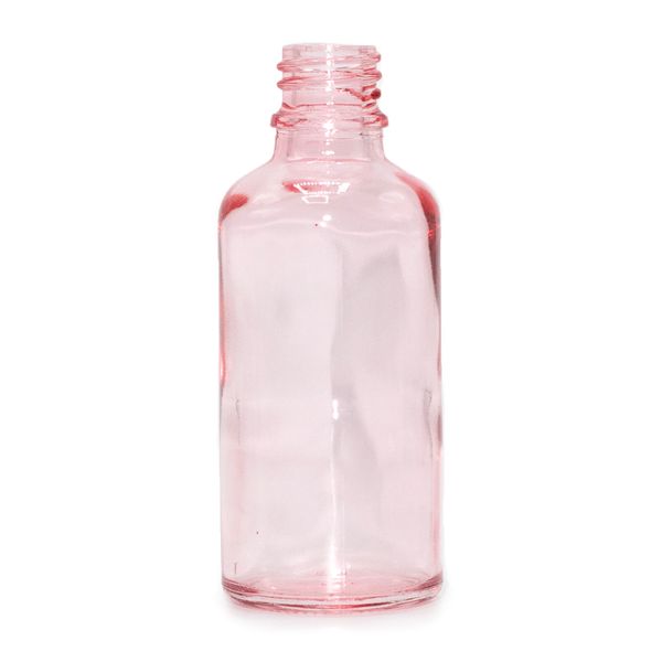 100ml Lahviča z Růžového Skla - Bez Uzávěru