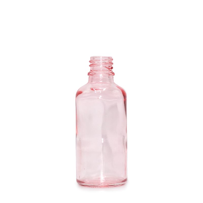 10ml Lahviča z Růžového Skla - Bez Uzávěru