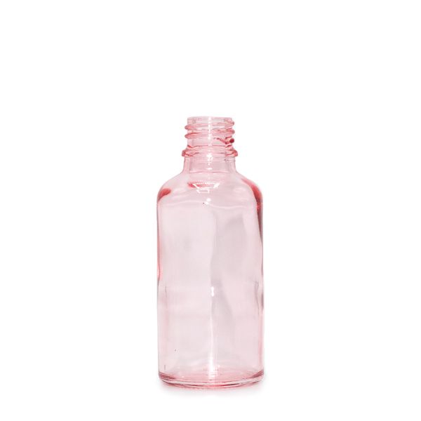 10ml Lahviča z Růžového Skla - Bez Uzávěru