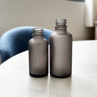 100ml Skleněná Láhev z Matně Šedého Skla - Bez Uzávěru