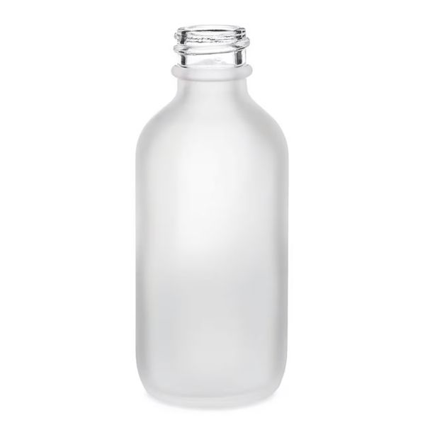 100ml Skleněná Láhev z Matně Bílého Skla - Bez Uzávěru