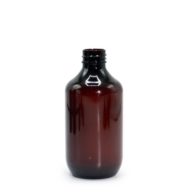 250ml Jantarová Plastová Bostonská Láhev - bez Uzávěru