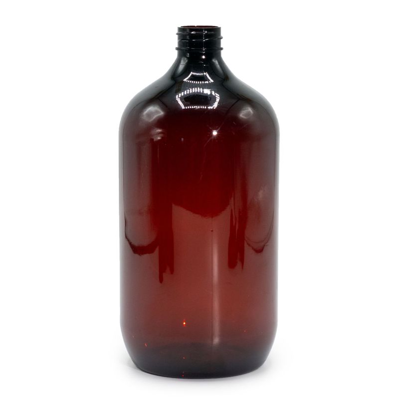 1000ml Jantarová Plastová Bostonská Láhev - bez Uzávěru