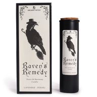 Raven's Remedy Starodávná čarodějnice rituální svíčka a odpovídající dárková krabička, přední pohled
