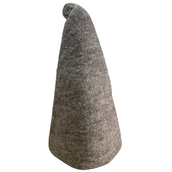 Plstěný Kouzelnický Klobouk do Sauny - Přírodní Hnědná